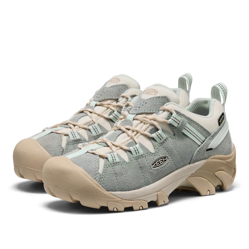 KEEN WOMEN’S TARGHEE 2 LOW HEIGHT WATERPROOF HIKING SHOE, BLACK OLIVE/MINERAL BL - Picture 4 of 5